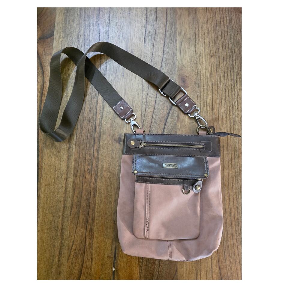 Chala Brown Canvas Convertible Purse Bag Boho Minimalism Casual